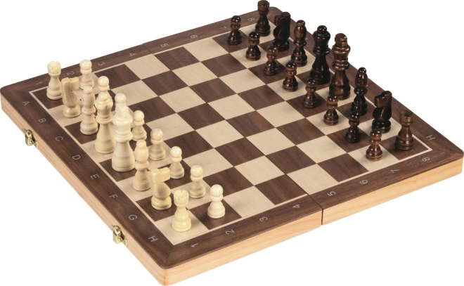 Jeu d’échecs et dames 2‑en‑1 magnétique en bois GOKI