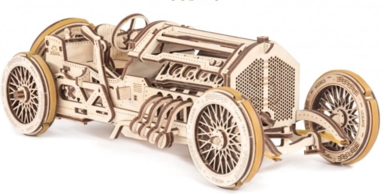 Ugears puzzle mécanique en bois 3D U9 voiture de course Grand Prix