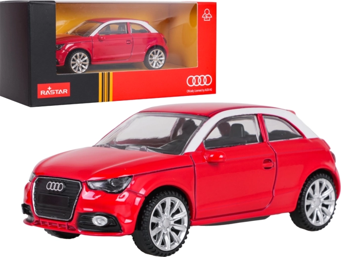 Modèle réduit métallique Audi A1 RASTAR à l’échelle 1:43, rouge