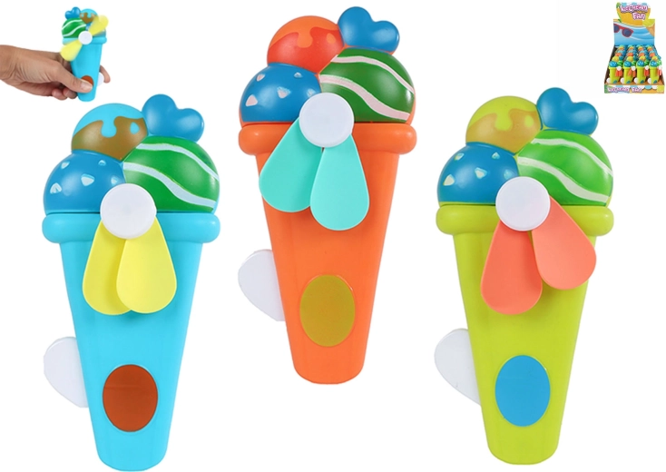 Ventilateur manuel pour enfants en forme de glace