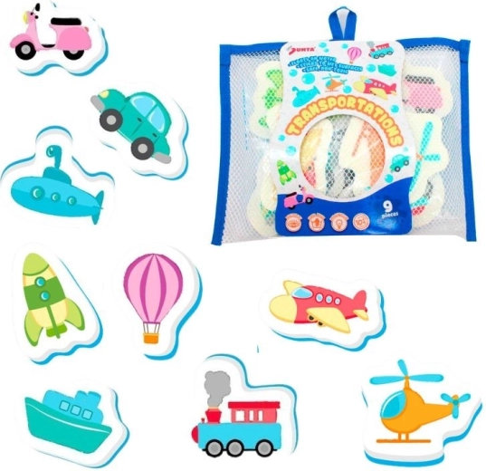 Jouets en mousse pour le bain – Transports, 9 pcs