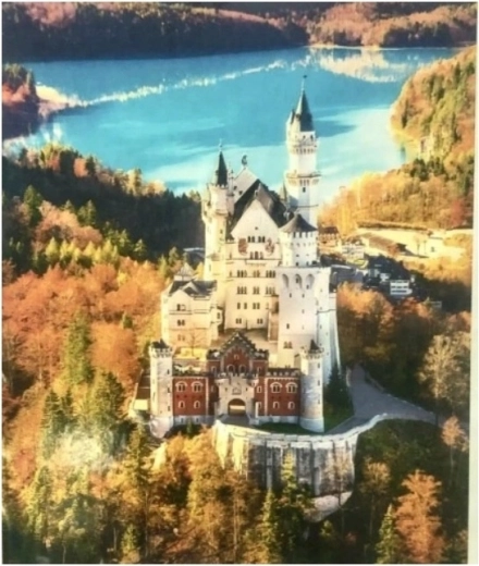 Norimpex Peinture par numéros Château dans les Alpes en automne 40 × 50 cm