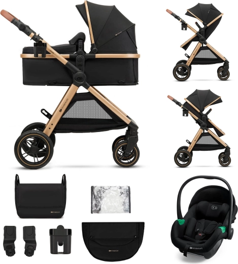 Poussette combinée Kinderkraft 3en1 Esme Pro Pure Black
