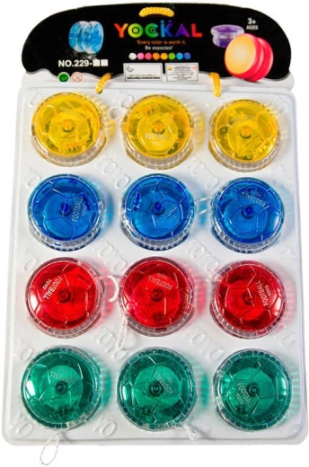 Yo-yo en plastique transparent 5 cm - 1 pièce