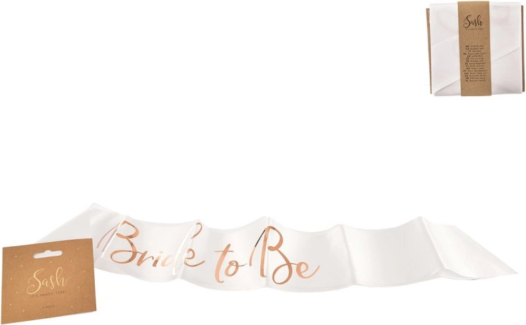 Écharpe en satin Bride To Be blanc-or