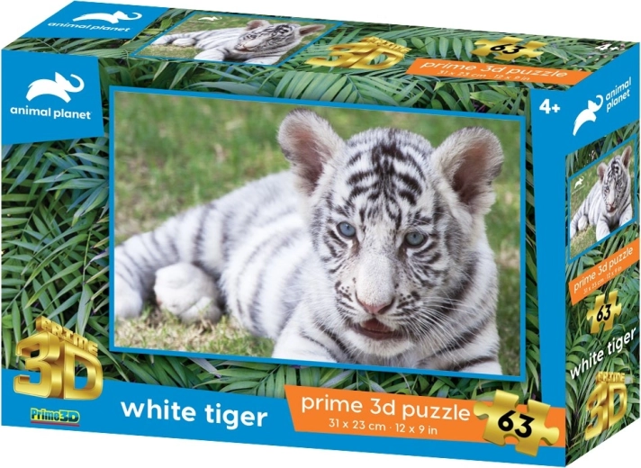 Puzzle 3D Tigre blanc 63 pièces