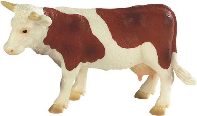 Vache Fanny marron et blanche