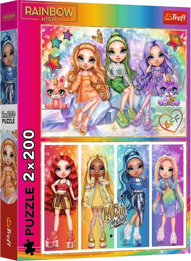 Puzzle 2x200 – poupées arc-en-ciel RAINBOW HIGH