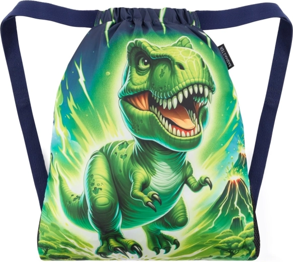Sac à cordon scolaire Bagmaster pour goûter et sport lumi dinosaure