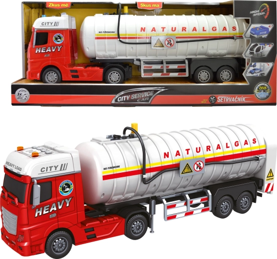 City Service tracteur routier avec citerne de gaz naturel 1:12 avec sons et lumières