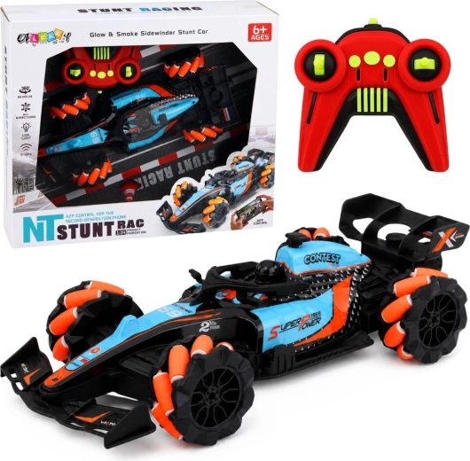 Voiture RC de course cascadeuse 4WD avec rotation à 360° et lumières 1:14