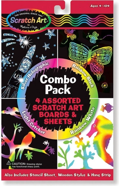 Ensemble d’images à gratter 4-en-1