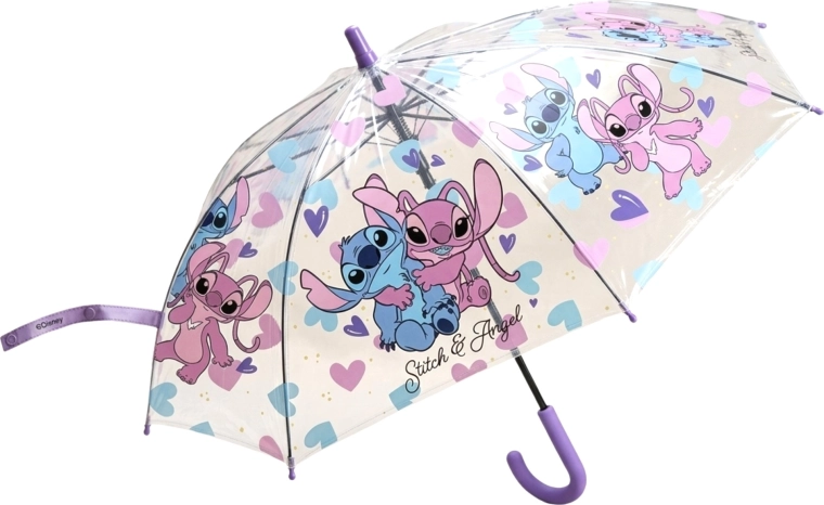 Parapluie enfant transparent Disney Lilo & Stitch – Stitch et Angel