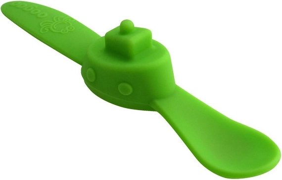 Cuillère enfant bateau Oogaa verte