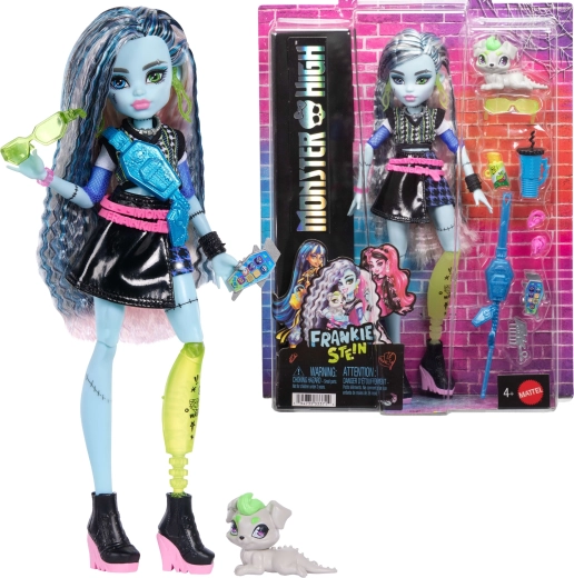 Monster High Frankie Stein poupée 26 cm avec accessoires et animal de compagnie