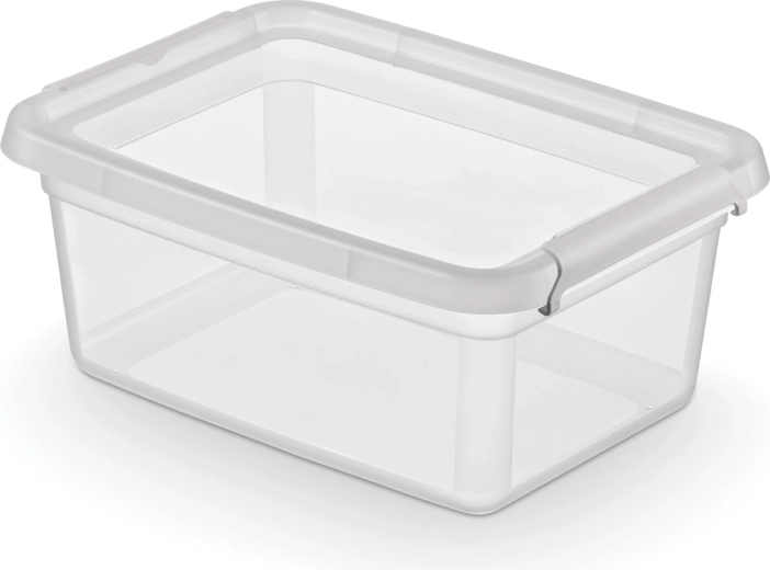 Basestore boîte de rangement avec couvercle et clips 4,5 l