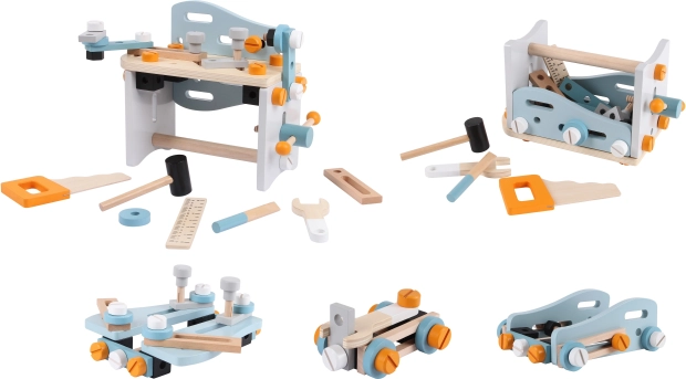 Kit de construction en bois pour enfants ECOTOYS
