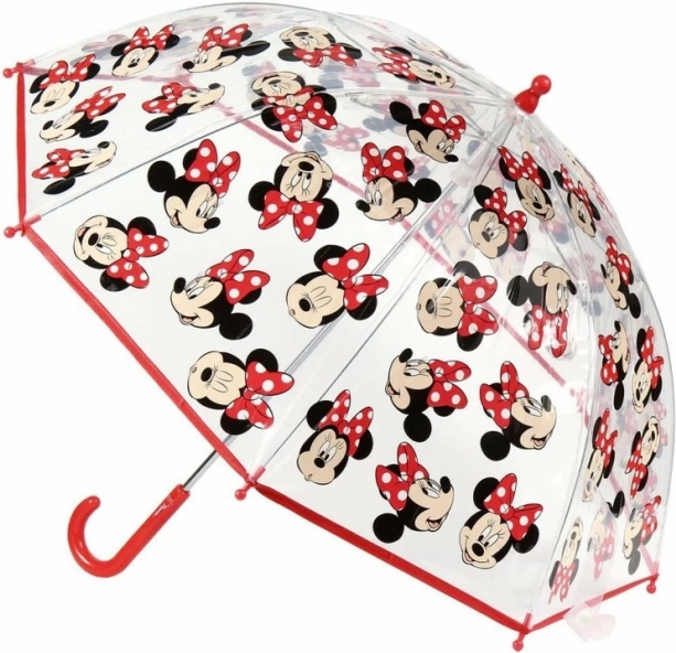 Parapluie transparent manuel pour enfants Minnie Mouse Disney
