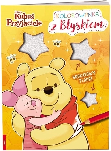 Ameet Disney Winnie l'Ourson et ses amis – livre de coloriage avec poster scintillant