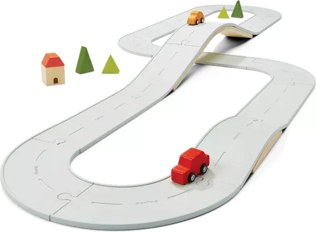 PlanToys ensemble réversible route et rails