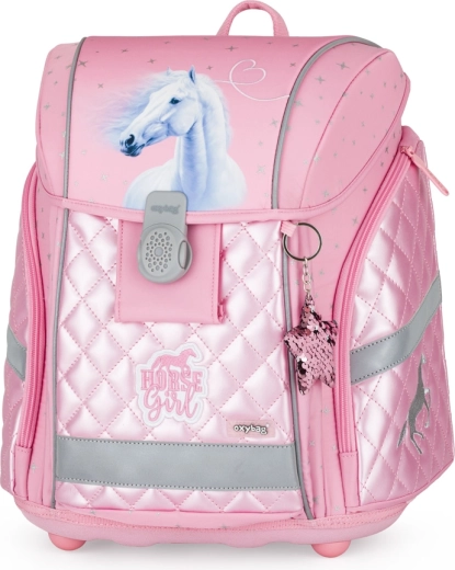 Cartable Premium Light Horse Girl – ergonomique, léger et réfléchissant
