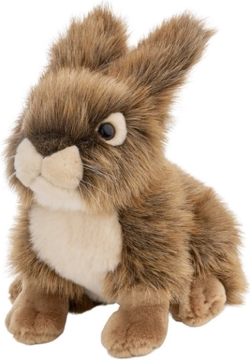 Lièvre brun en peluche 18 cm