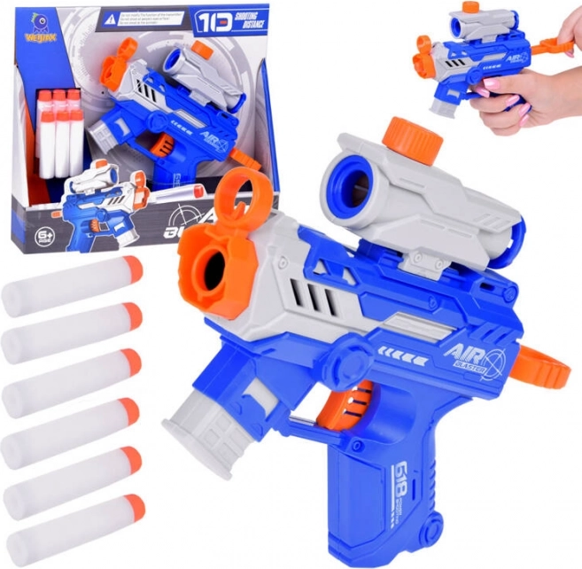 Pistolet avec cible pour fléchettes en mousse souple