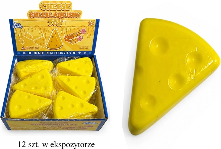 Squishy anti-stress à presser en forme de fromage (triangle)