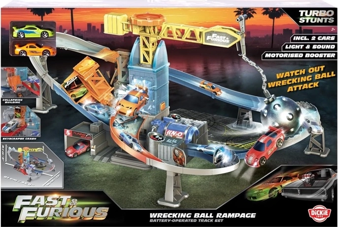 Circuit de course Fast & Furious avec 2 voitures