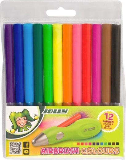 recharges de remplacement pour airbrush fun jolly – 12 couleurs