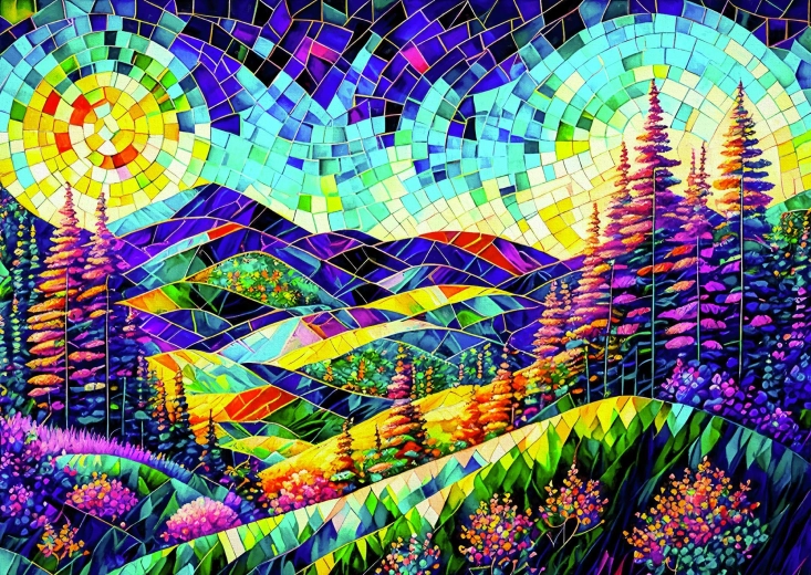 Puzzle Enjoy Par-delà les collines jusqu’au pays des rêves 1000 pièces