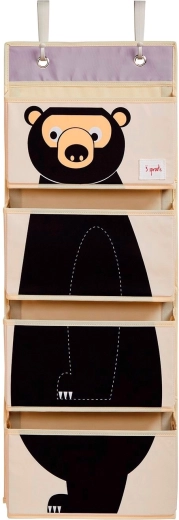 Organiseur suspendu 3 Sprouts pour mur et porte Bear black