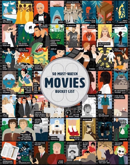 Puzzle bucket list : 50 films à voir absolument – 1000 pièces