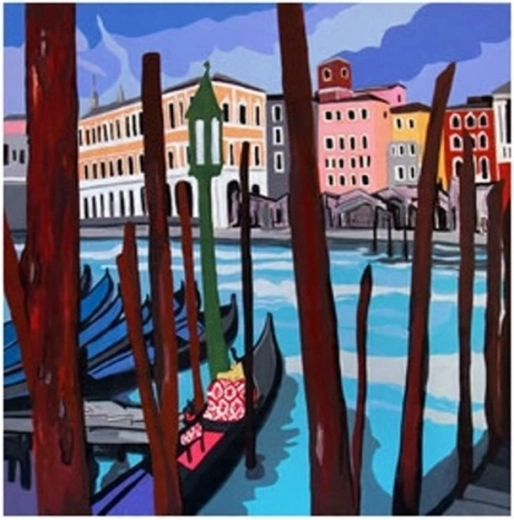 Peinture par numéros Bateau au bord du quai 40 × 50 cm