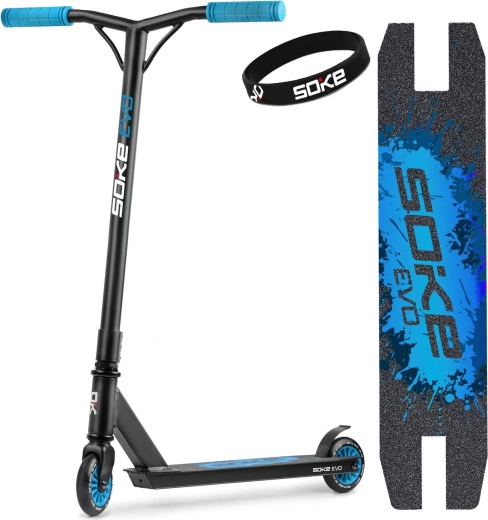 Trottinette freestyle Soke EVO bleue