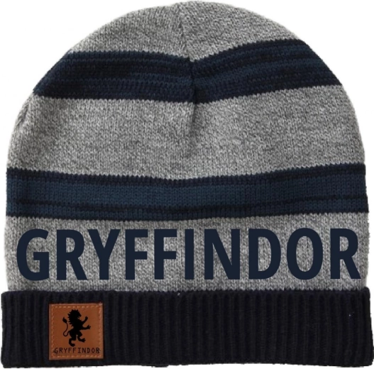 Bonnet noir et gris Harry Potter