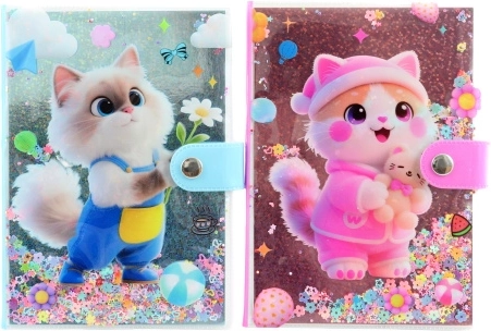 Carnet à paillettes – chaton