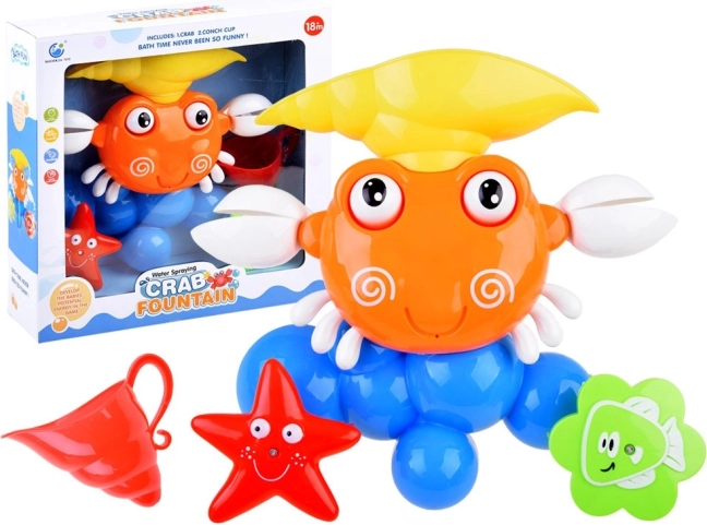 Jouet de bain aquatique – crabe avec fontaine à ventouses