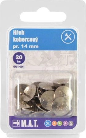 Clous pour moquette 14 mm, 20 pcs