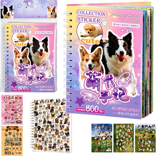 Album de stickers chiens – 800 stickers (brillants et mats)