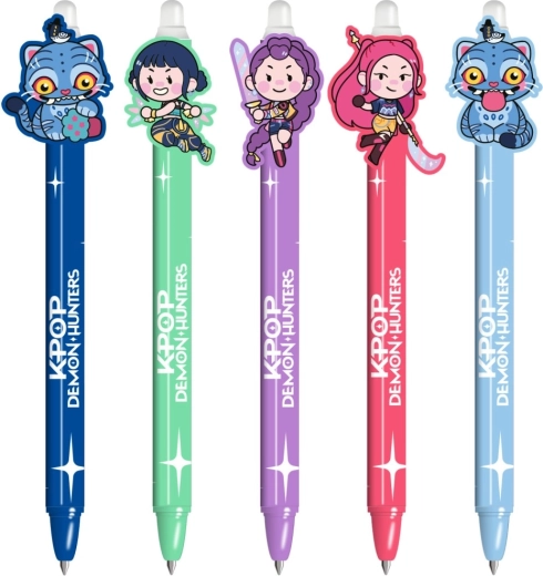 Stylo gel effaçable K-pop Demon Hunters avec clip