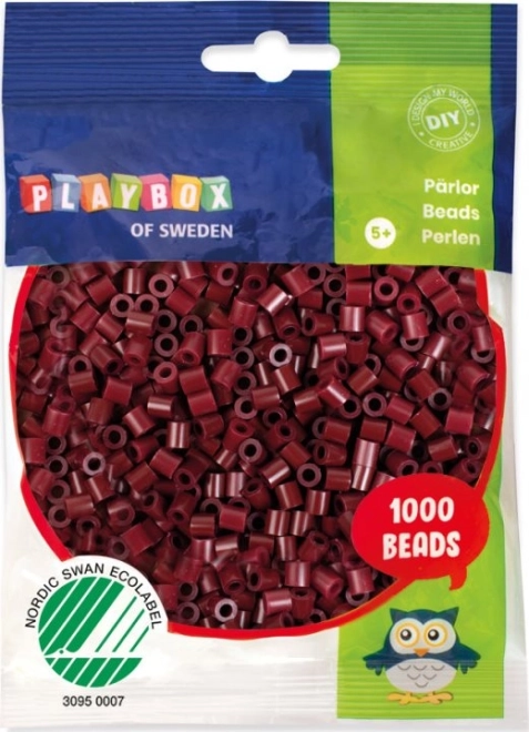 Perles à repasser Playbox rouge foncé 1000 pcs