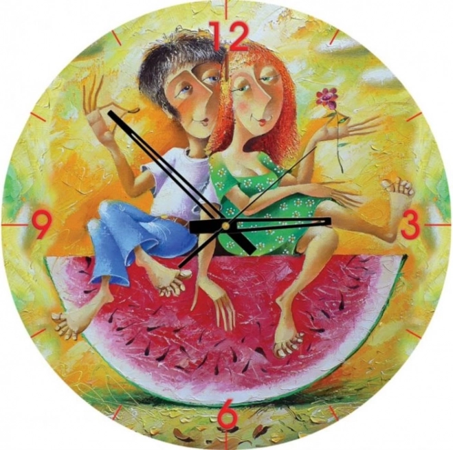 Puzzle horloge - Nous aimons le rouge (570 pièces)