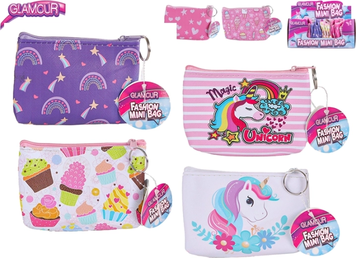 Glamour portefeuille enfant zippé 13 × 9 cm