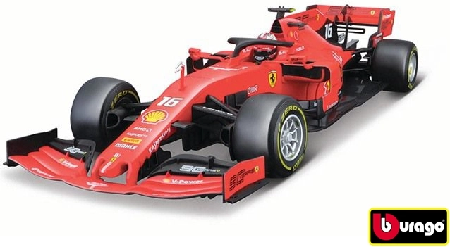 Modèle de voiture Bburago Ferrari SF90 F1 2019 Charles Leclerc 1:18