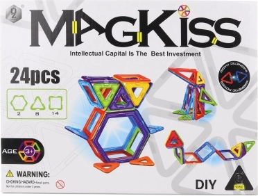 Jeu de construction magnétique MagKiss 24 pièces