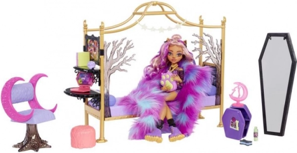 Ensemble de meubles de chambre MONSTER HIGH Clawdeen Wolf avec accessoires