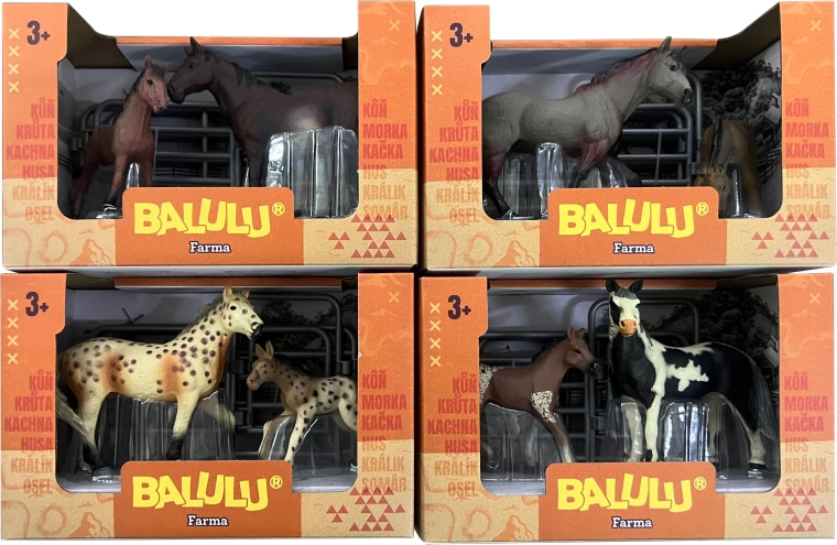 BALULU set de jeu cheval avec poulain, assortiment - 1 pièce