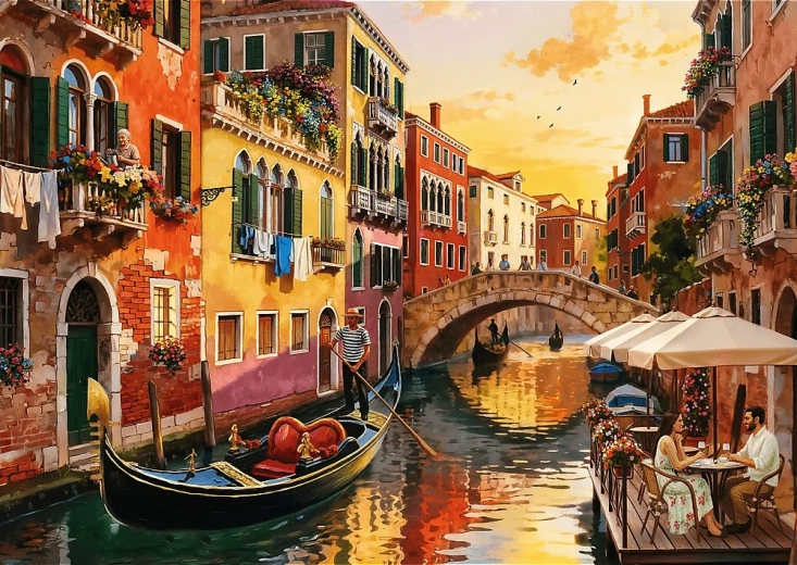 Puzzle Venise au coucher du soleil 500 pièces TREFL