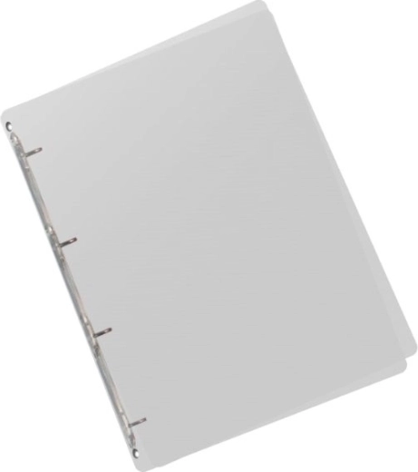 Classeur à anneaux A5 en polypropylène transparent, 4 anneaux